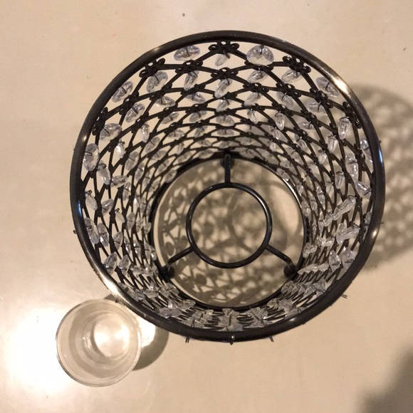 Gorgeous votive crystal candle holders. Antique finish. - Picture 4 of 7